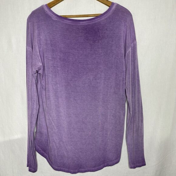 AMERICAN EAGLE Soft & Sexy V-Neck Long Sleeve T Shirt Stretch Womens M Purple - Picture 3 of 7